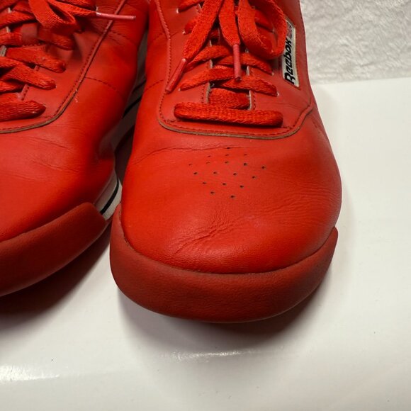 Reebok Princess Classic J95025 Sneakers US 11 Techy Red Leather Athletic Shoes - Picture 5 of 16